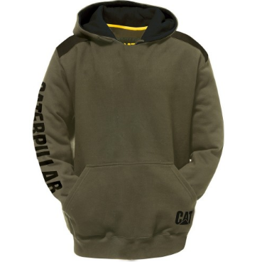 Caterpillar Logo Panel Hooded Sweat Philippines - Mens Hoodies - deep 35971YMCG